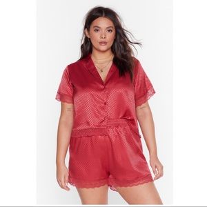 Nasty Gal - Lookin Spicy PJ Shorts Set RED